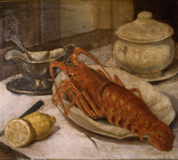 Opere 26 - Aragosta - Olio su tela - Giuseppe Moroni -  pittore