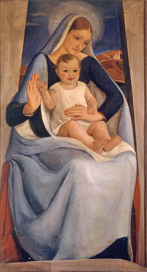 Opere 33 - Madonna con Bambino - 1930 - artista Giuseppe Moroni - pittore