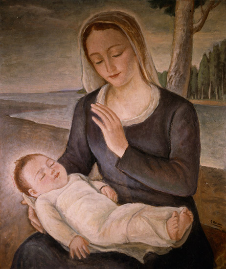 Opere 35 - Madonna con Bambino - artista Giuseppe Moroni – pittore